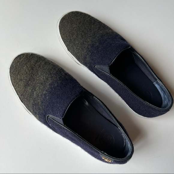 Tory Burch Stardust Ombré Leather Wool Sneakers - Picture 4 of 15